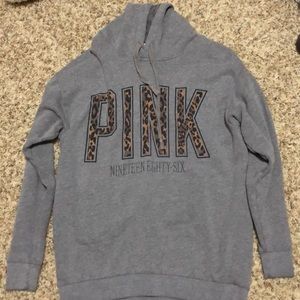 Gray and leopard sweatshirt- long